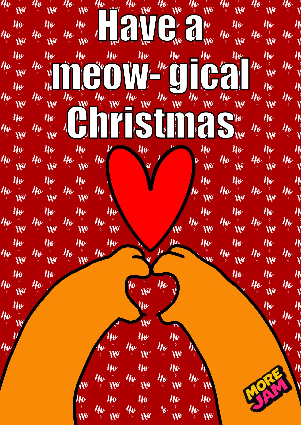 Funny Cat Meow-gical Ginger | Funny Christmas Card | More Jam