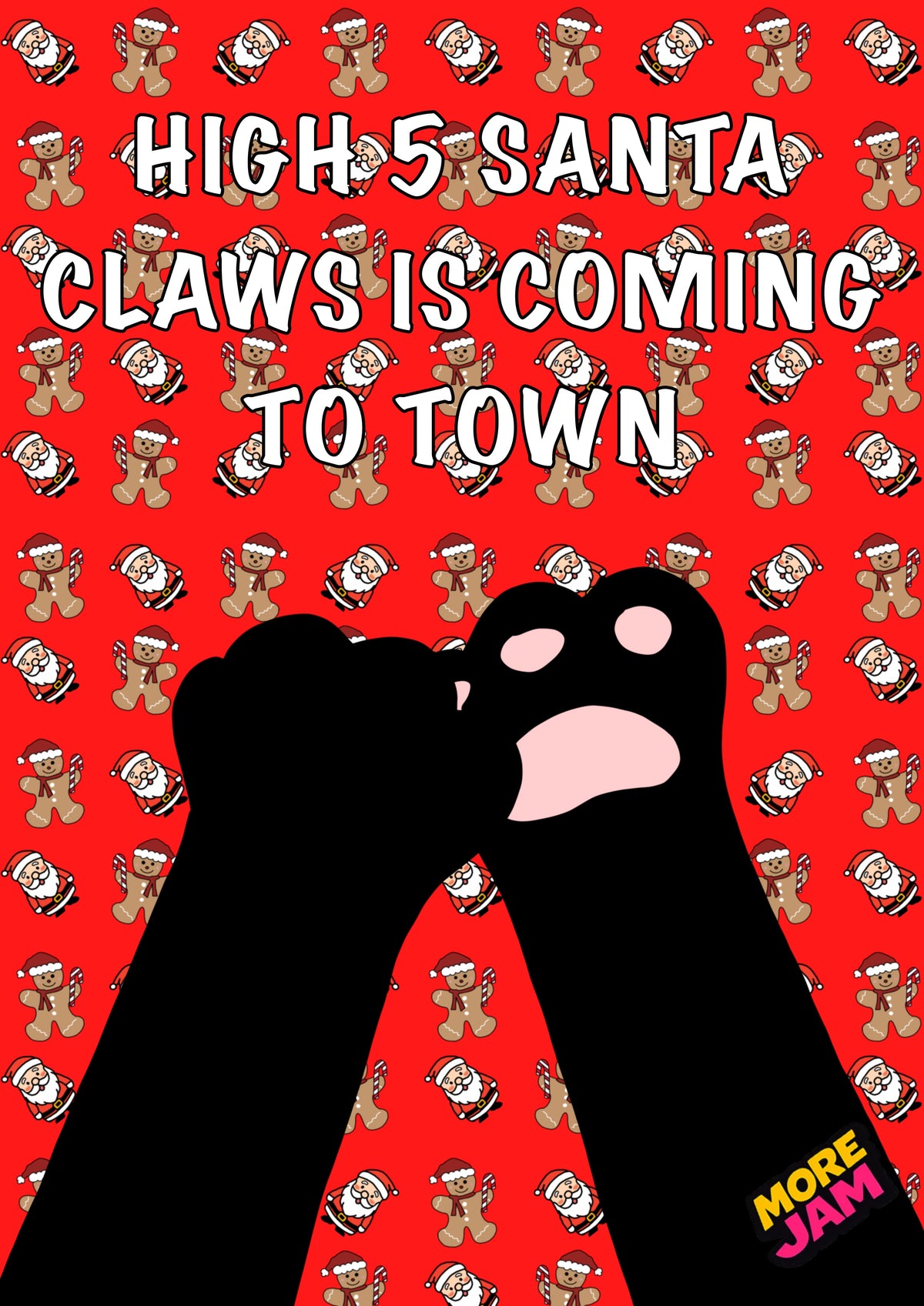 Funny Cat Santa Claws Is Coming To Town | Funny Christmas Card | More Jam