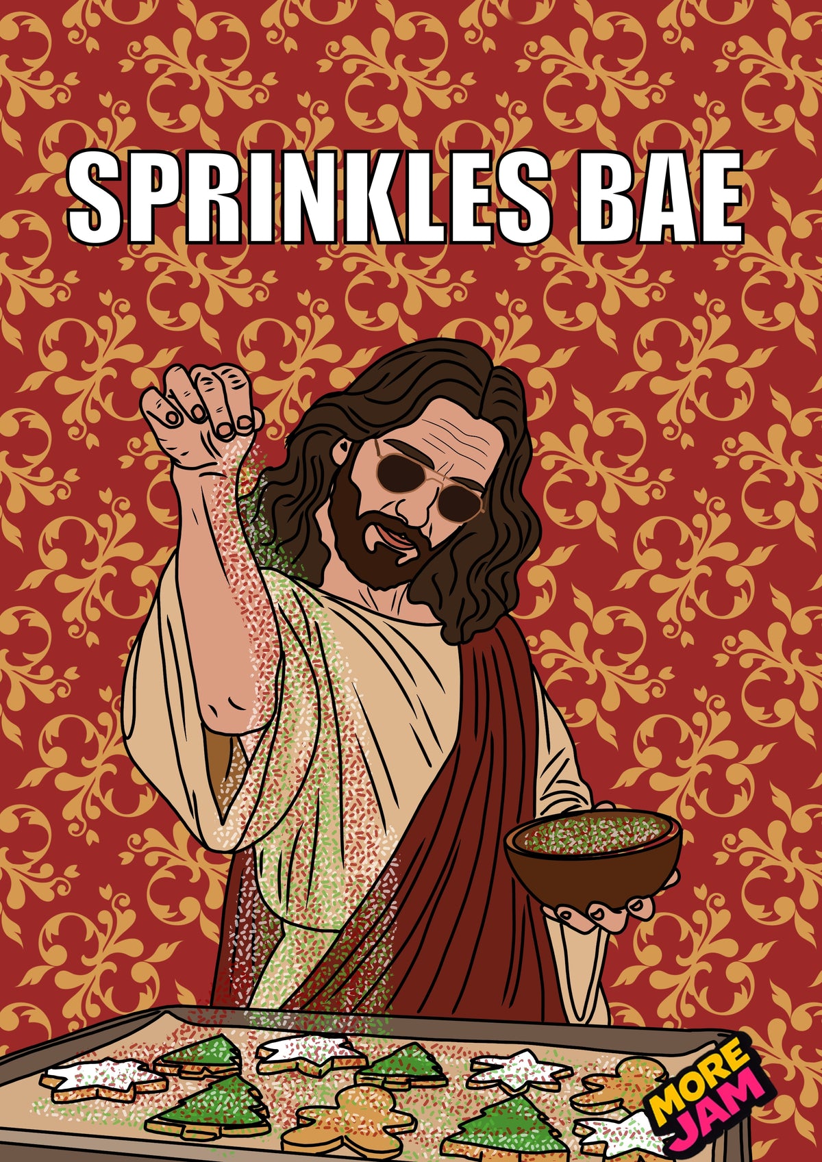 Jesus Sprinkle Bae| Funny Christmas Card | More Jam