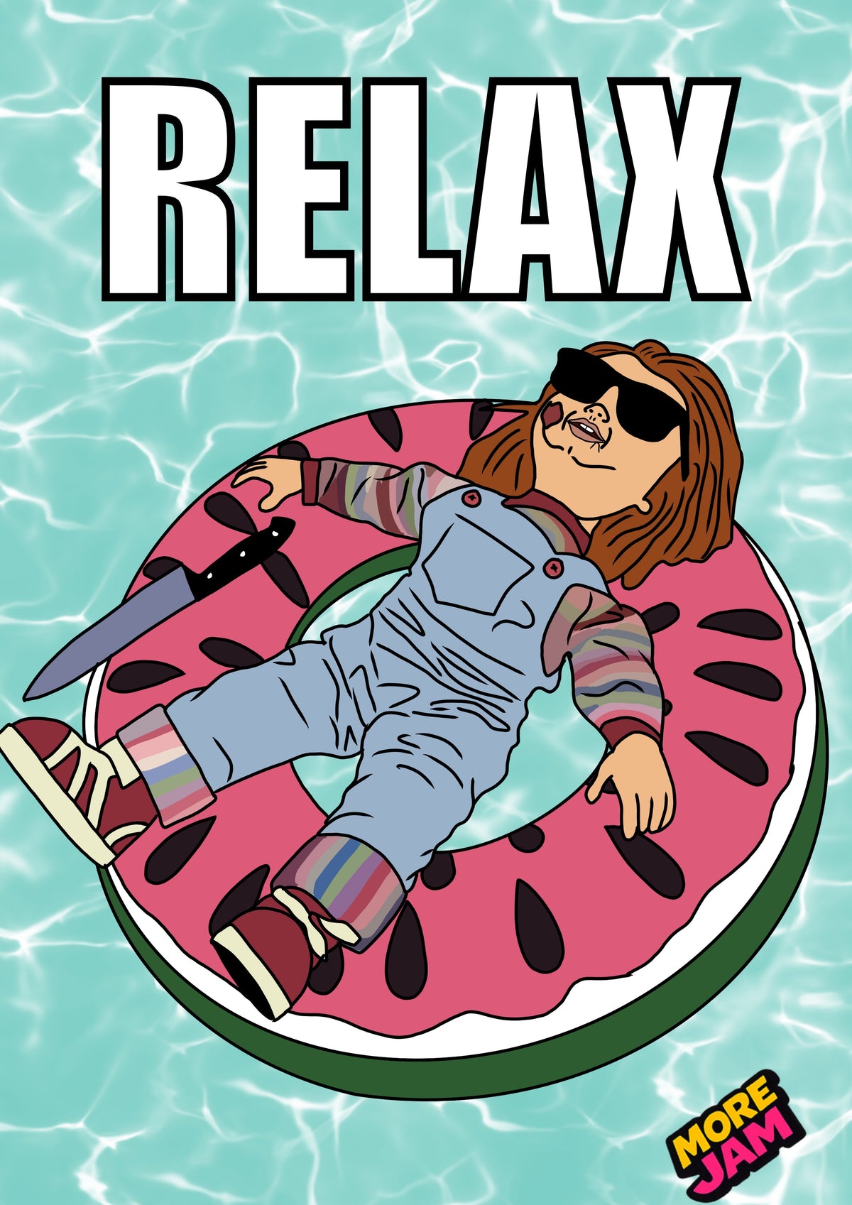 Chucky Pool Day | Funny Birthday Card | More Jam