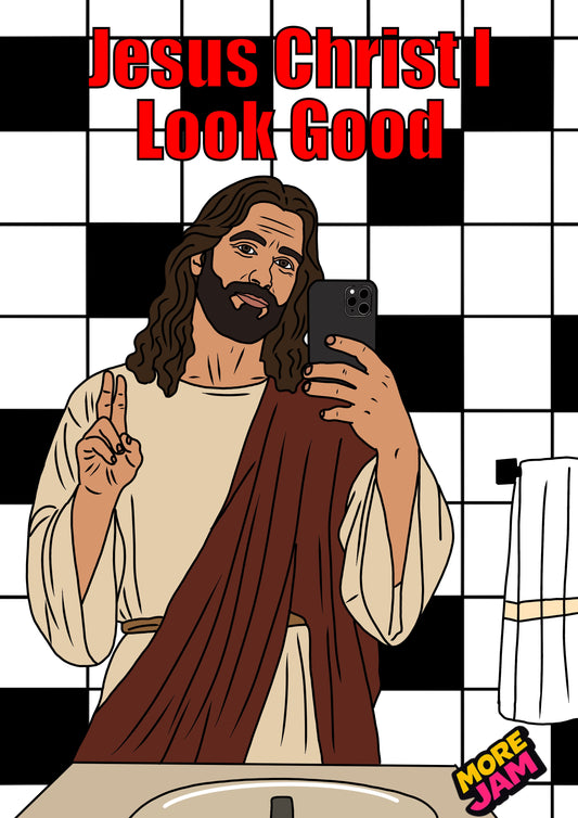 Jesus Selfie | Funny Christmas Card | More Jam