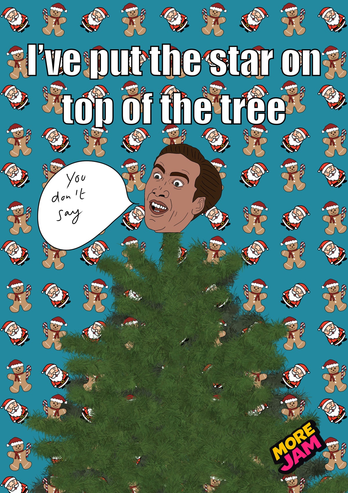 Nicolas Cage | Funny Christmas Card | More Jam