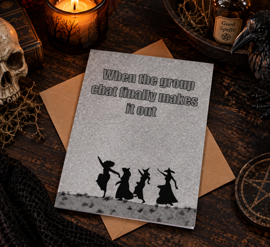Group Chat Witches | Funny Birthday Card | More Jam