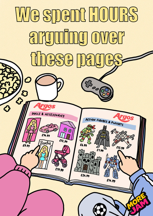Arguing Over The Argos Catalogue | Funny Birthday Card | More Jam
