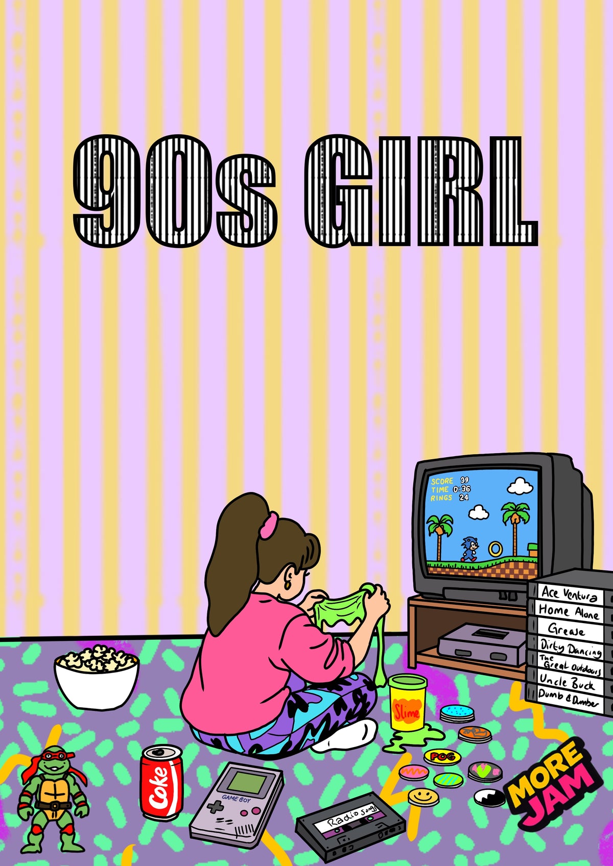 90s Girl | Funny Birthday Card | More Jam