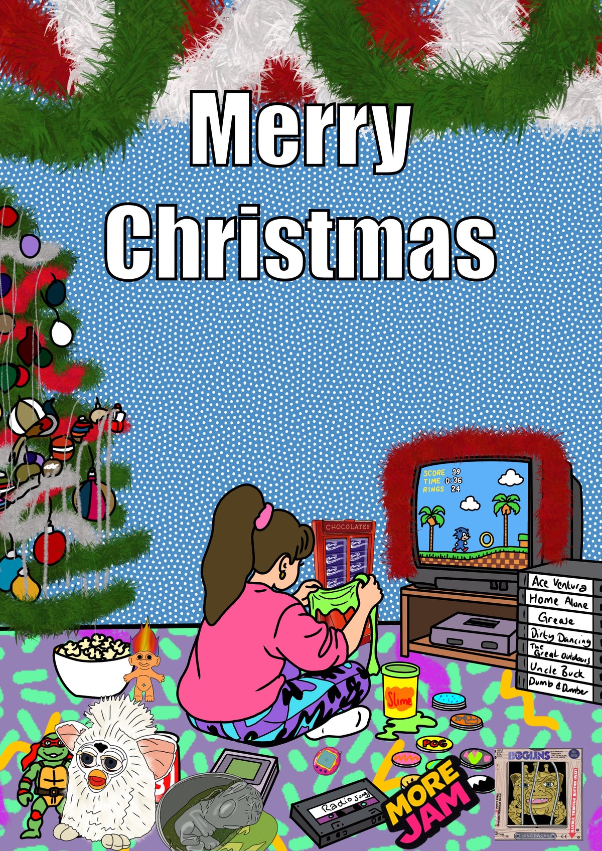 Merry 90s Christmas | Funny Christmas Card | More Jam