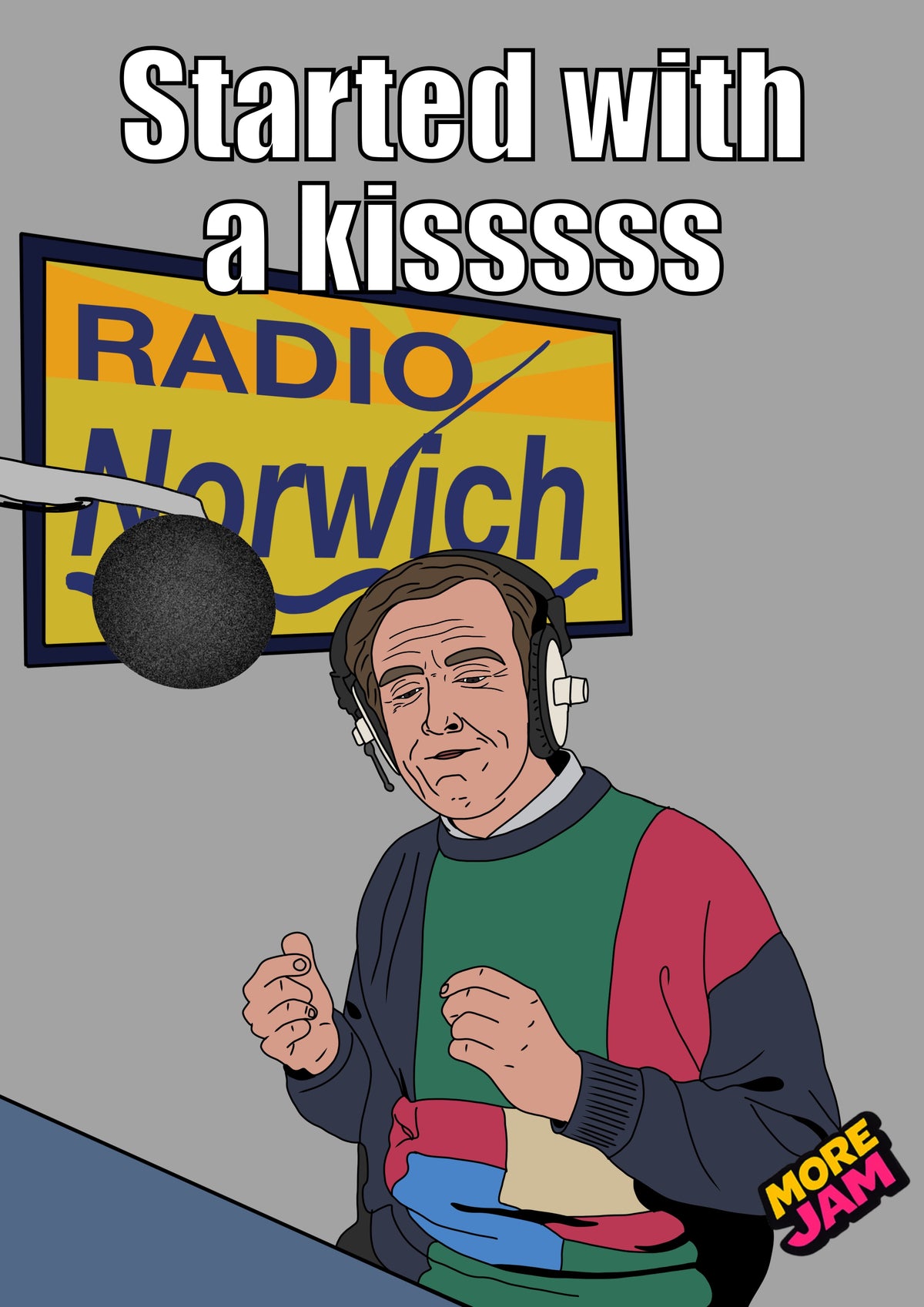 Started With A Kiss | I’m Alan Partridge Card Funny BBC Comedy | More Jam