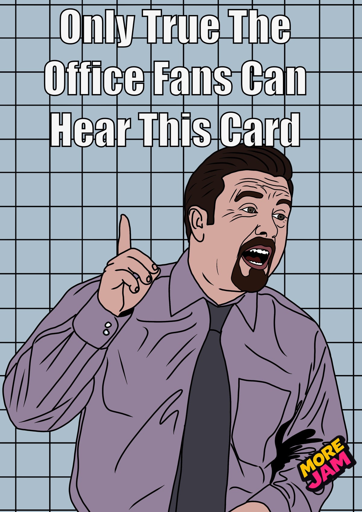 You Can Hear This Card | The Office UK Funny Birthday Card | More Jam