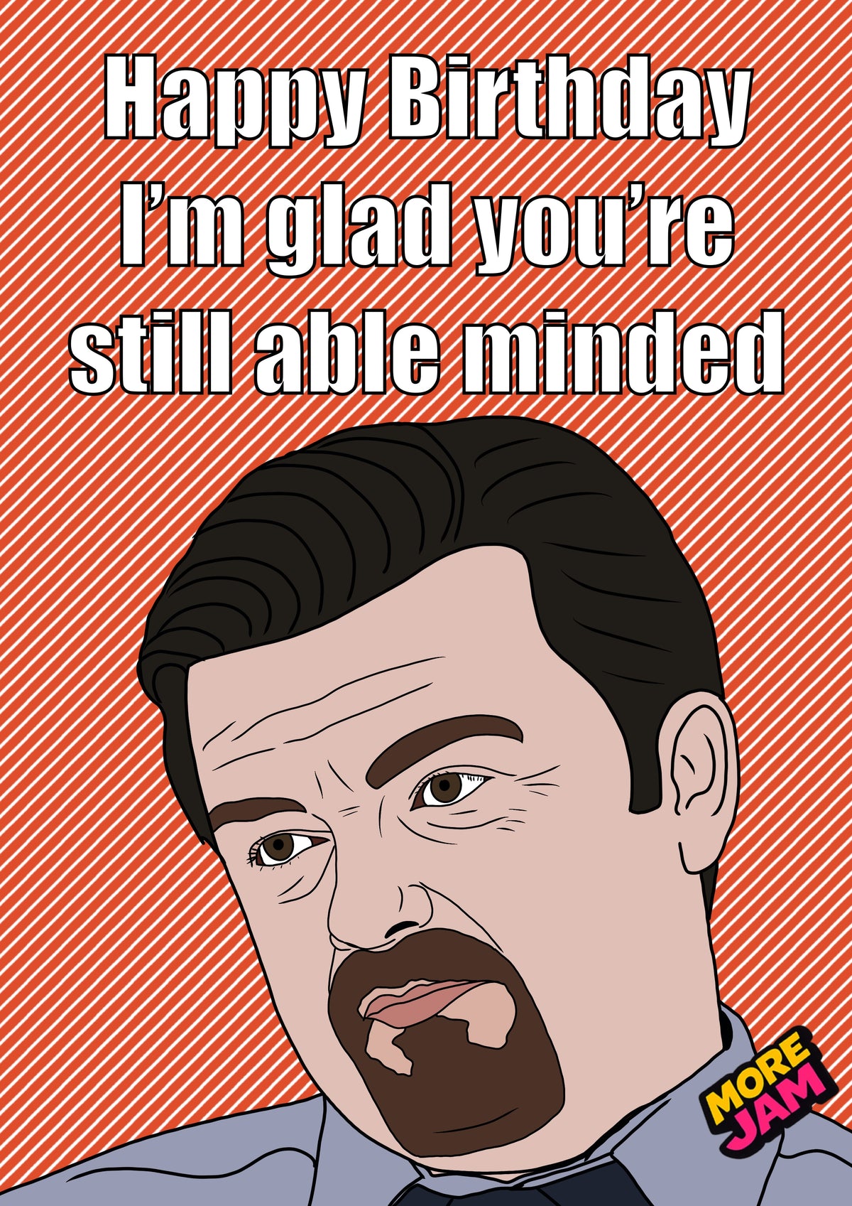 David Brent Able Minded | The Office UK Funny Birthday Card | More Jam