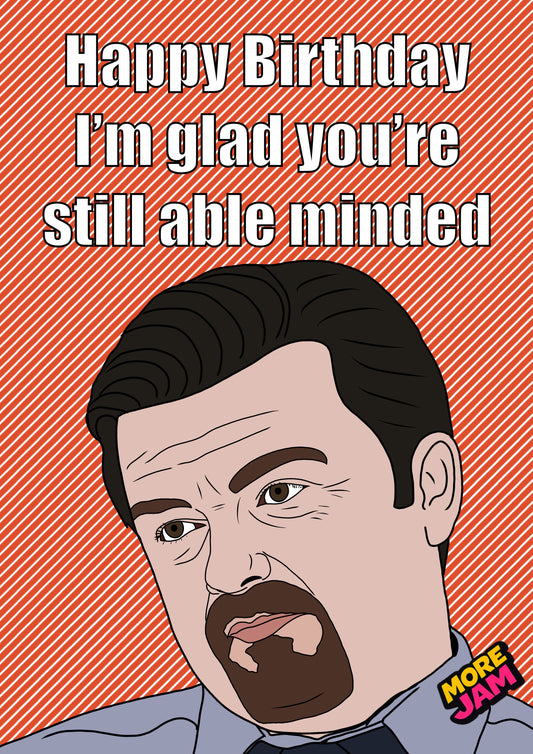 David Brent Able Minded | The Office UK Funny Birthday Card | More Jam