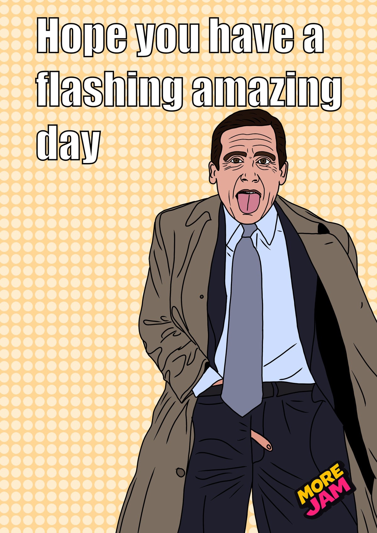 Flashing Good Day | The Office Michael Scott Birthday Card | More Jam