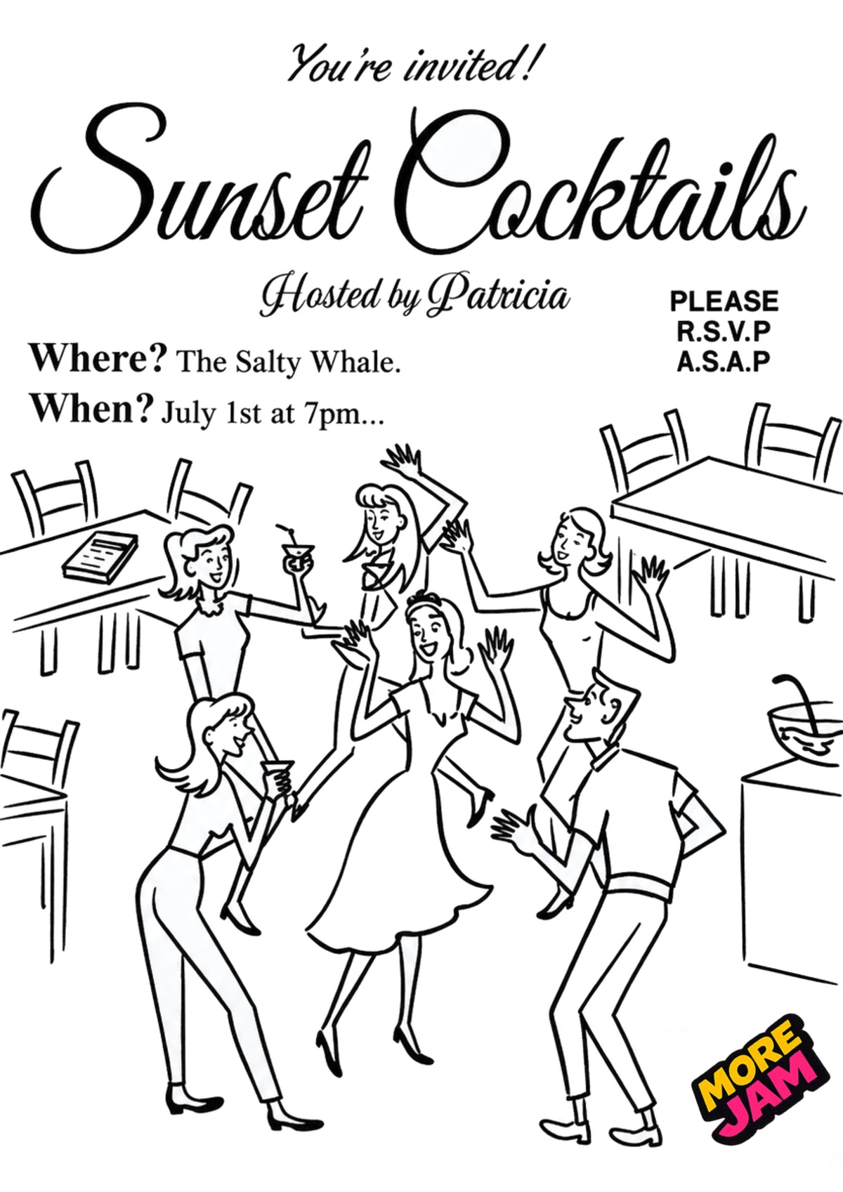 Widows Bay Sunset Cocktails Card | Funny Birthday Card | More Jam