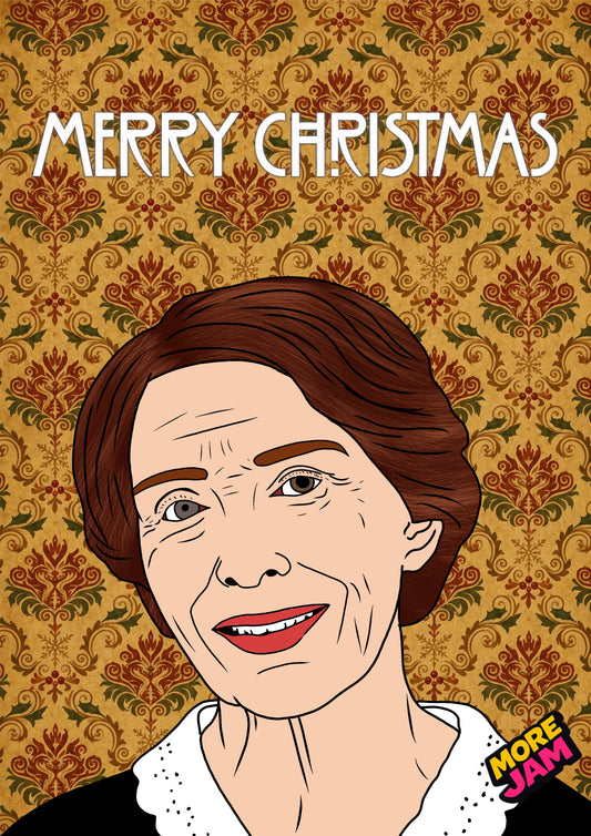 American Horror Story Moira Housekeeper Card | Creepy Christmas Card | More Jam