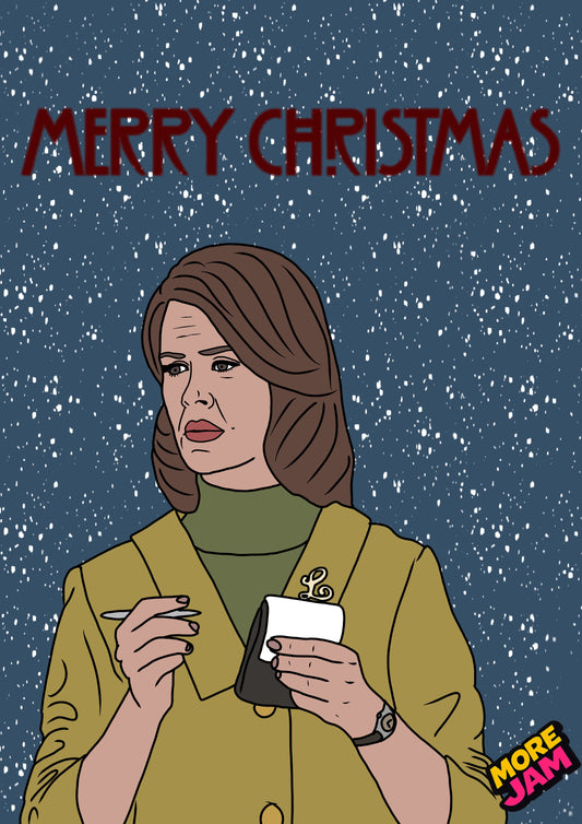 American Horror Story Lana Winters Sarah Paulson  Card | Creepy Christmas Card | More Jam