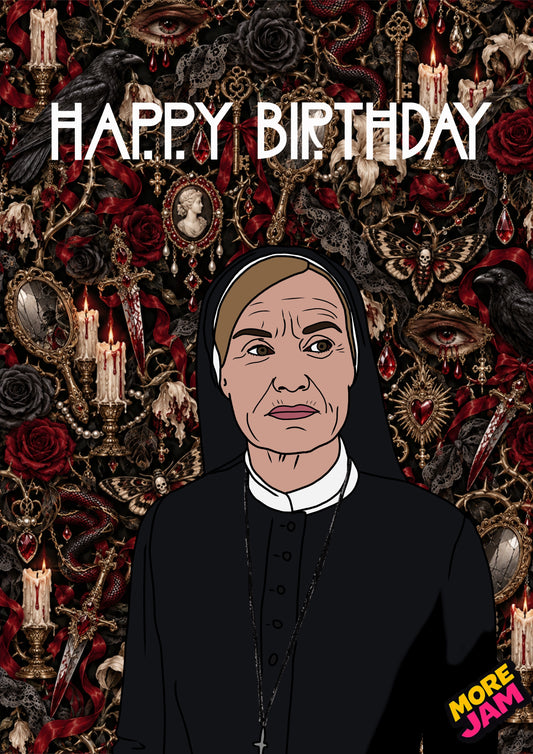American Horror Story Jude Martin Jessica Lange| Creepy Birthday Card | More Jam