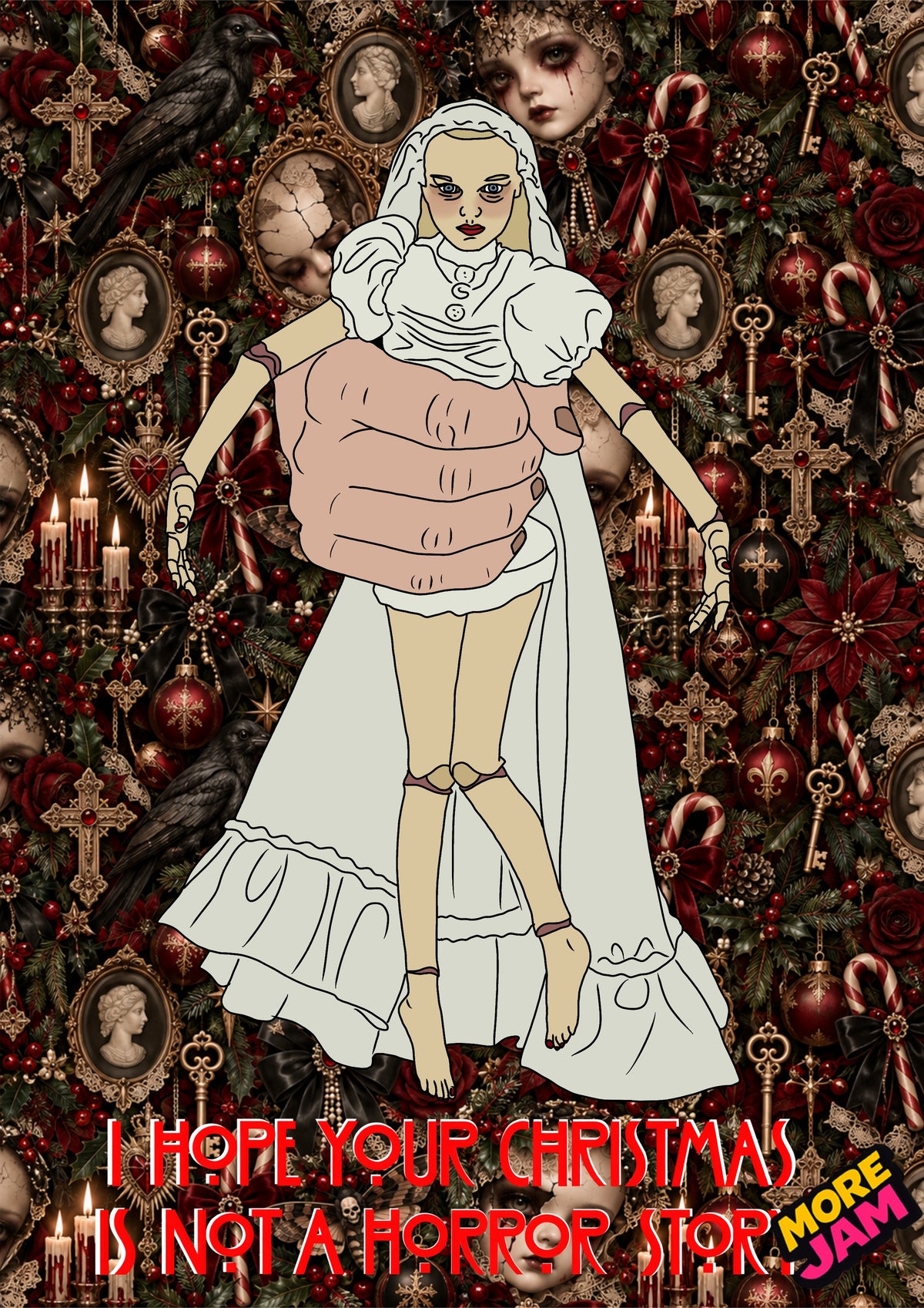 American Horror Story Doll | Creepy Christmas Card | More Jam