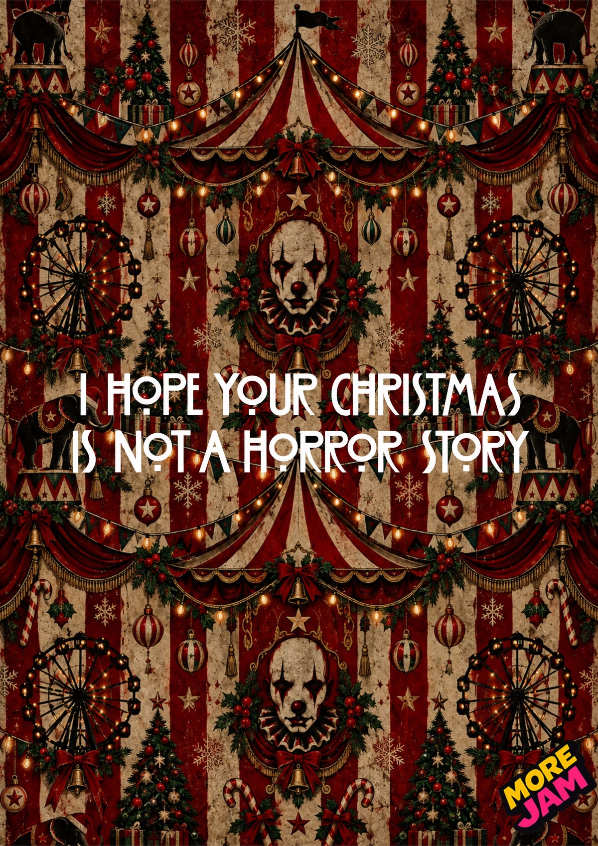 American Horror Story Circus Style | Creepy Christmas Card | More Jam