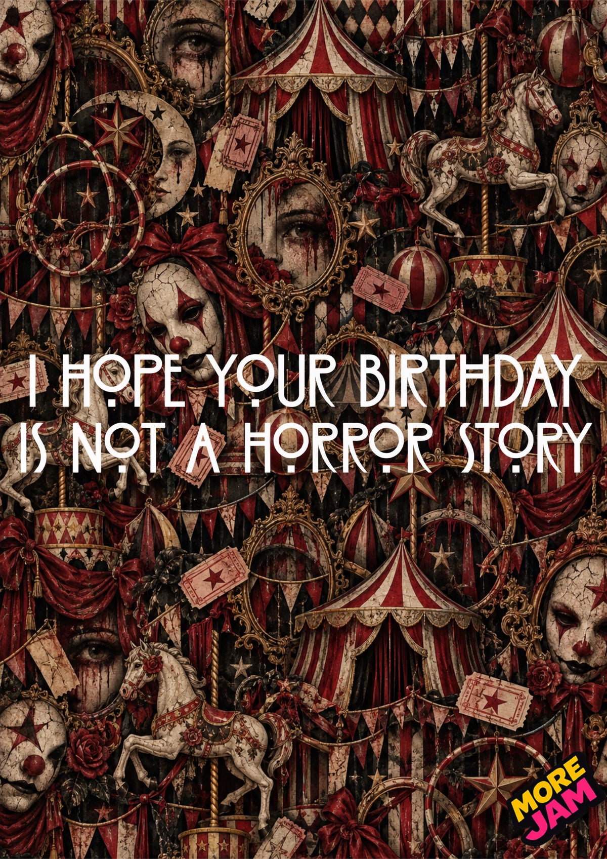 American Horror Story Circus Style | Creepy Birthday Card | More Jam