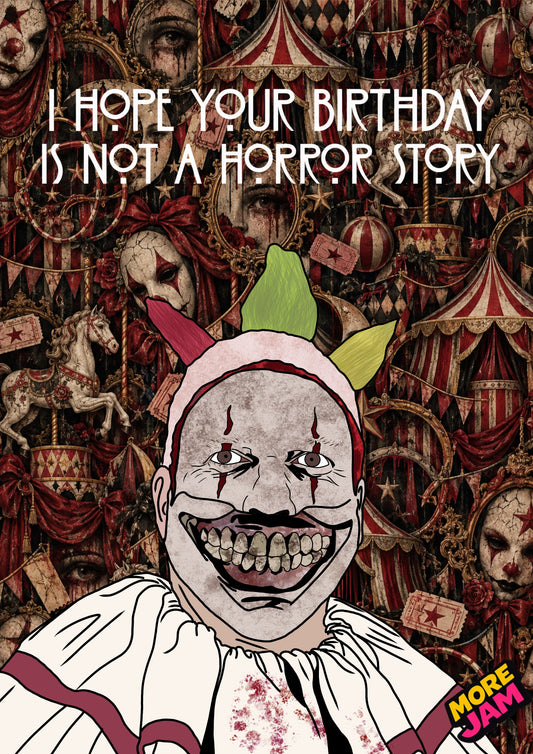American Horror Story Twisty The Clown | Creepy Birthday Card | More Jam
