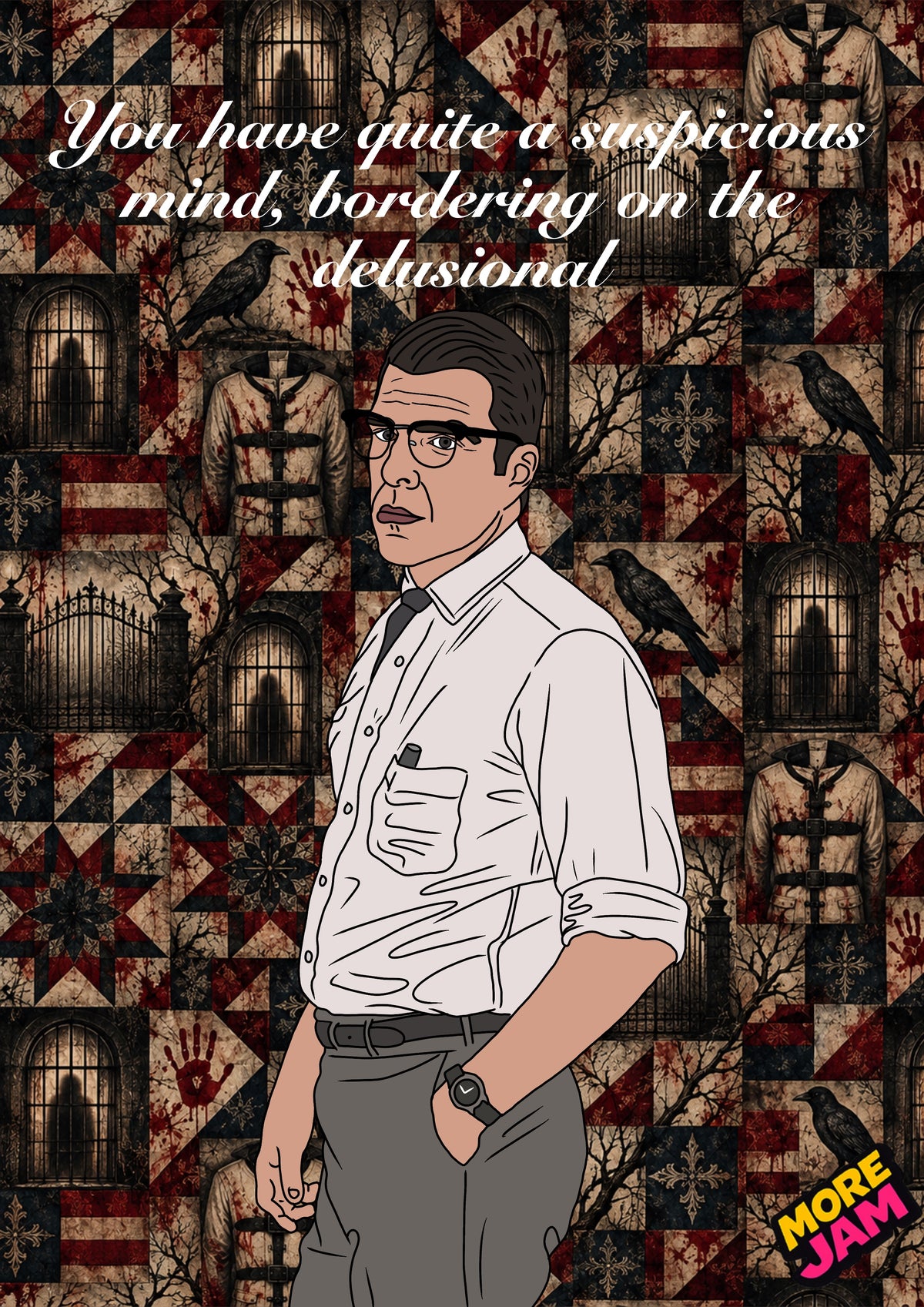 American Horror Story Dr Thredson | Creepy Birthday Card | More Jam