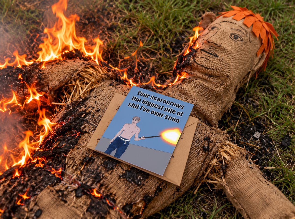 Kurtan Scarecrow Competition | Funny This Country Birthday Card | More Jam