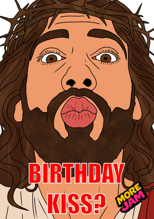 Birthday Kiss? | Funny Christmas Card | More Jam