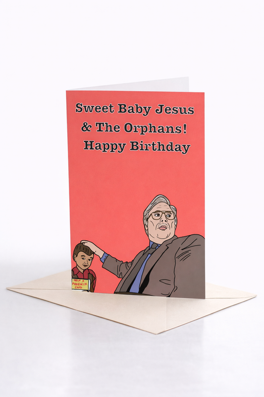 Phoenix Nights Brian Potter Sweet Baby Jesus Birthday Card | Funny Comedy Card | More Jam
