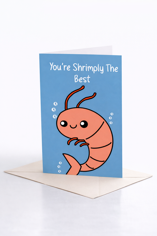 Shrimply The Best | Funny Rude Best Friend Birthday Card | More Jam