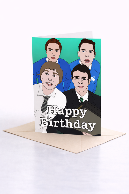 Inbetweeners Funny Birthday Card -  Channel 4 Comedy