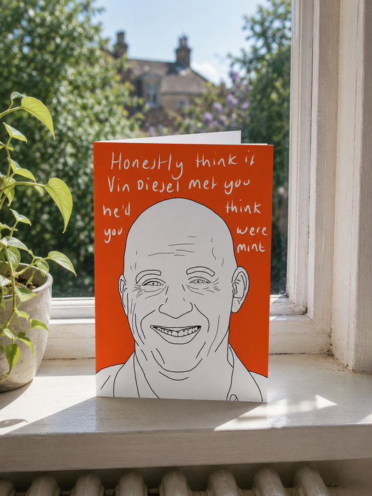 Vin Diesel  | Funny Rude Birthday Card | More Jam