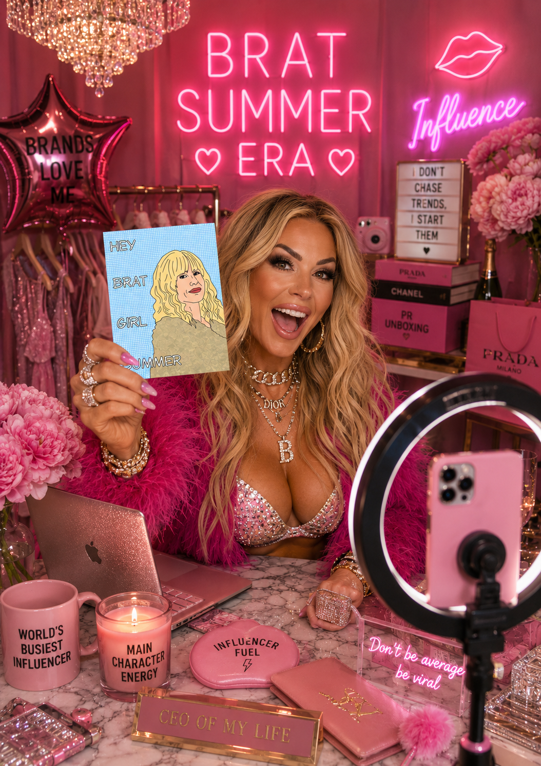 Hey Brat Girl Summer | Amandaland Birthday Card | More Jam