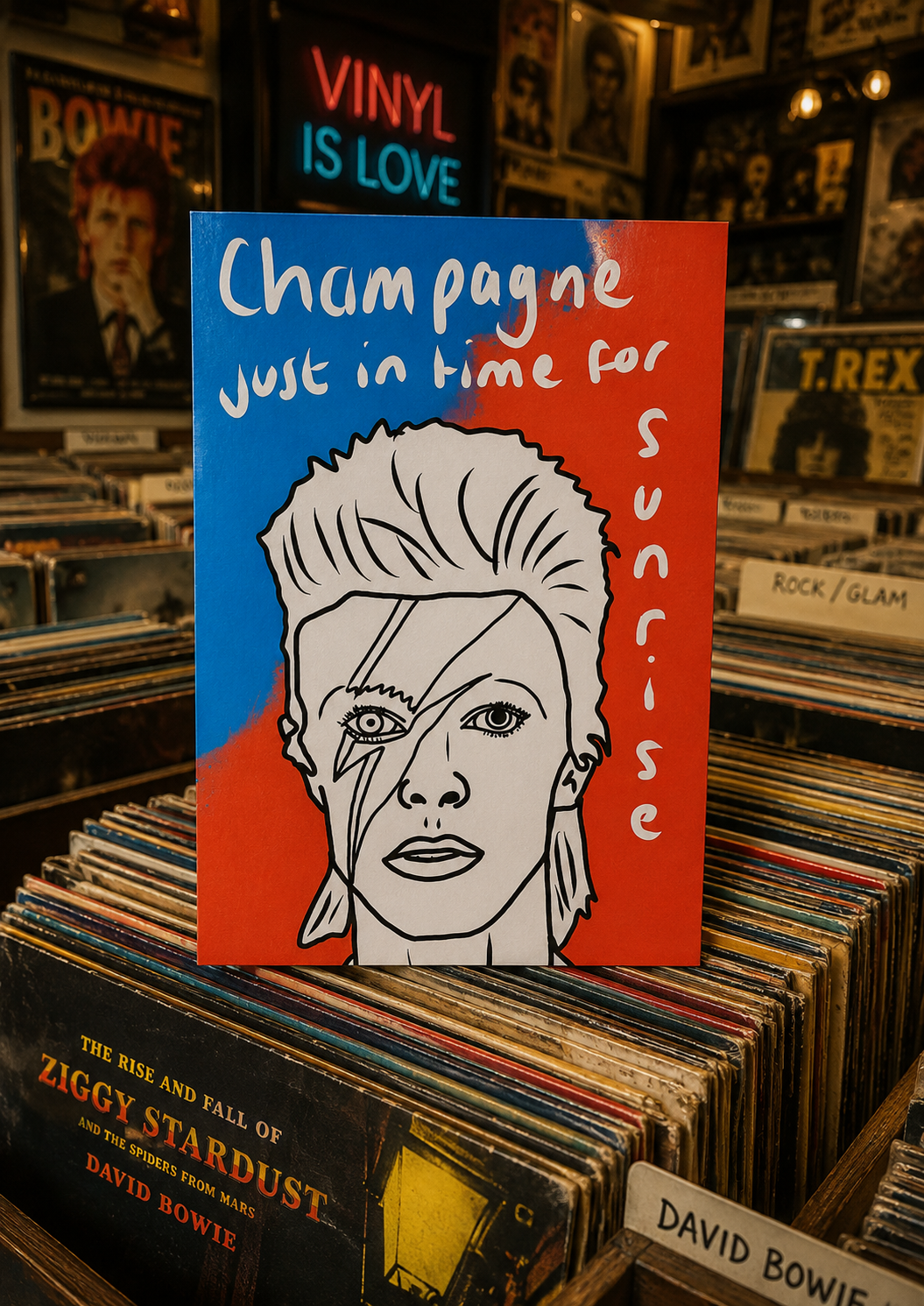 David Bowie Aladdin Sane | Bold Bright Birthday Card | More Jam