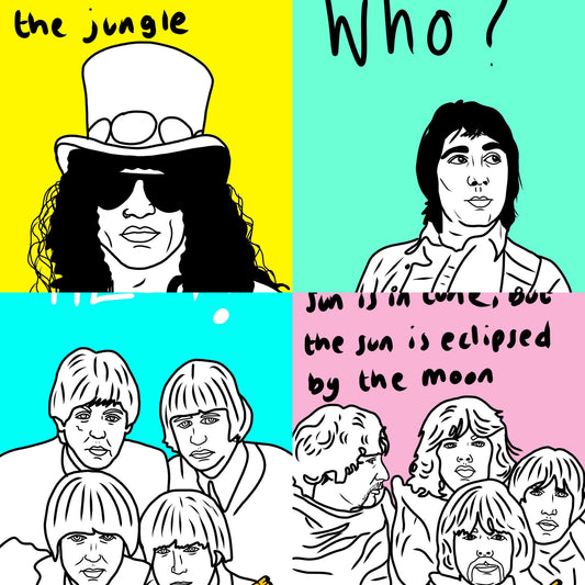 Keith Moon The Who | Bold Bright Birthday Card | More Jam