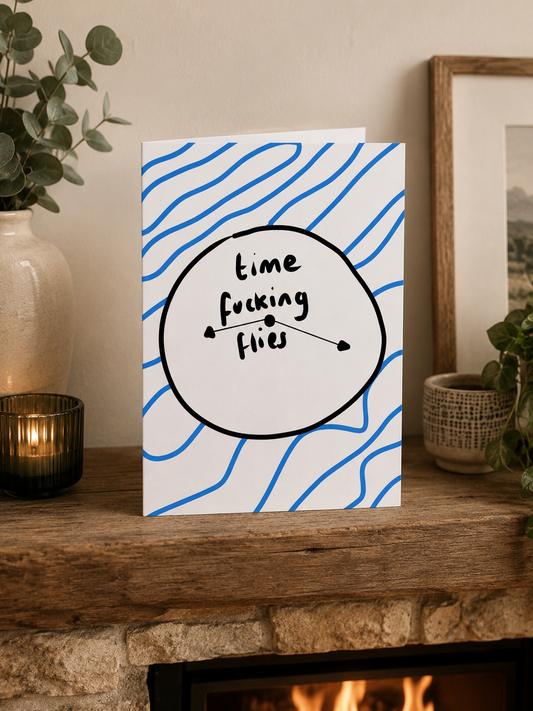 Time Flies | Funny Birthday Card | More Jam