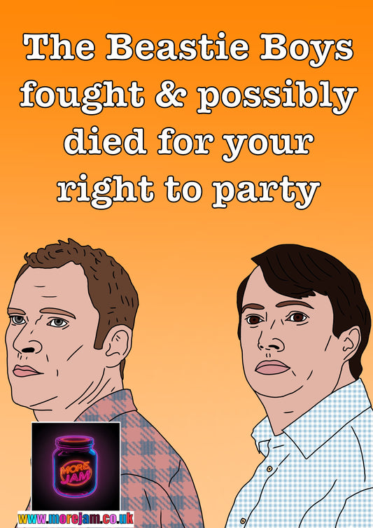 Peep Show Card | Funny Beastie Boys Card | More Jam