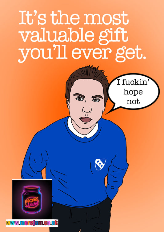 Inbetweeners Card Simon Valuable Gift Channel 4 Comedy Card UK