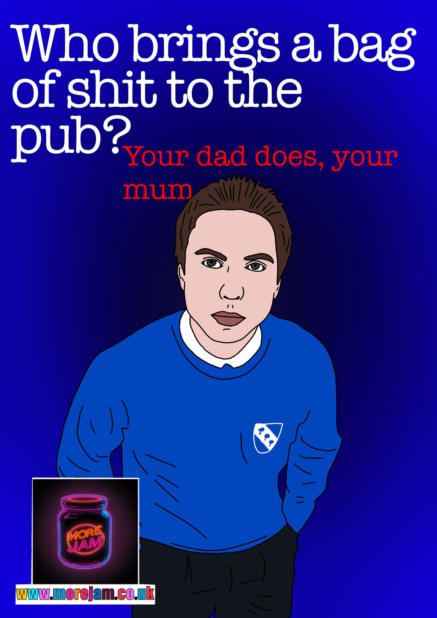 Inbetweeners Card Bag Of Shit Channel 4 Comedy Card UK