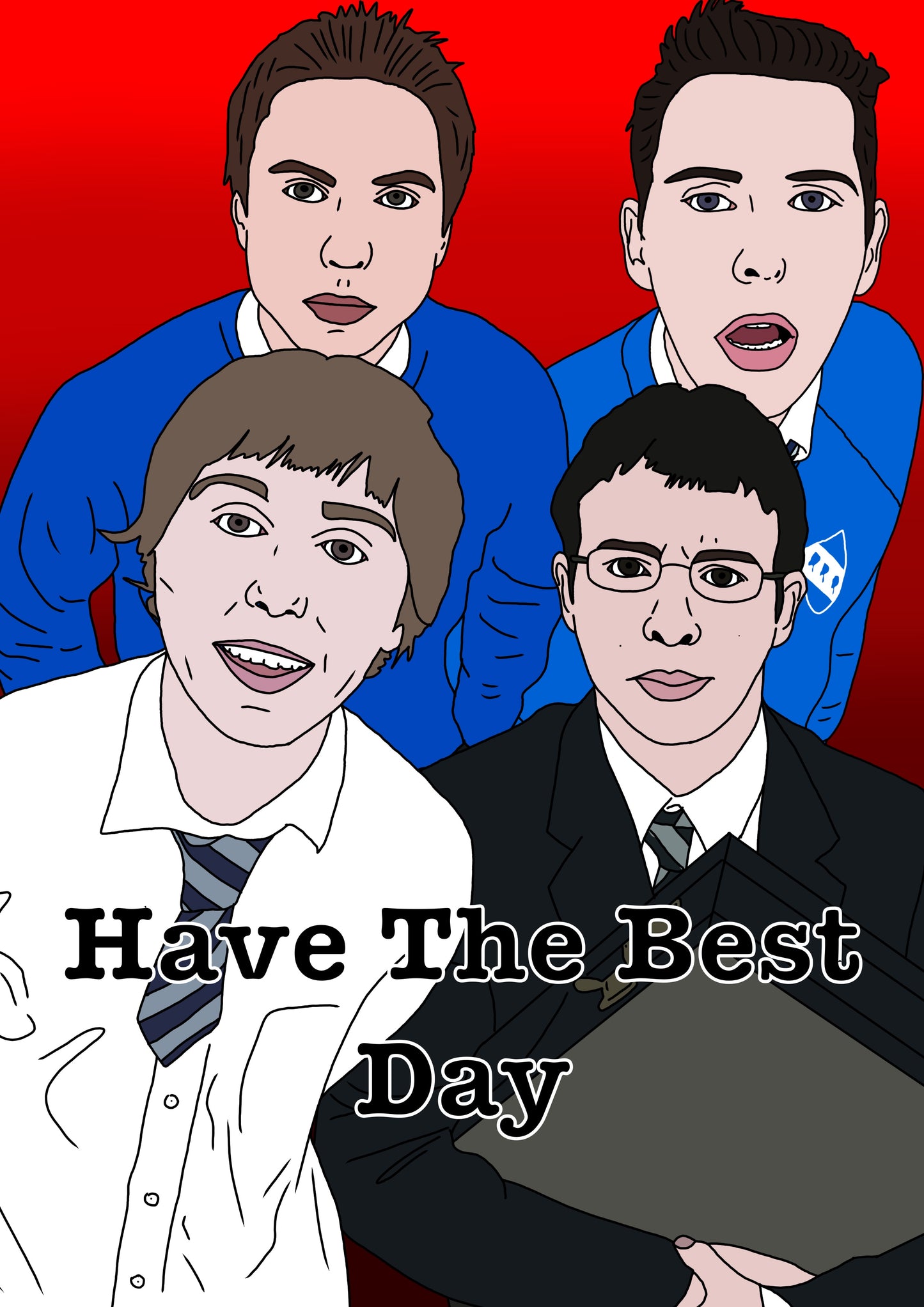 Inbetweeners Have The Best Day Card Channel 4 Comedy Card UK