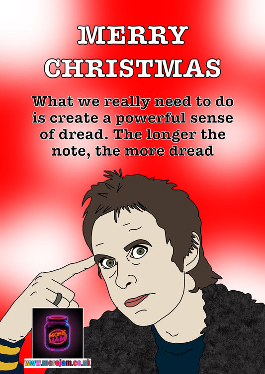Peep Show Christmas Card Super Hans “Create A Powerful Sense Of Dread" – Quote Funny Card UK