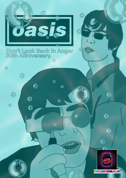 Oasis Card Don’t Look Back In Anger 30th Anniversary Card | More Jam