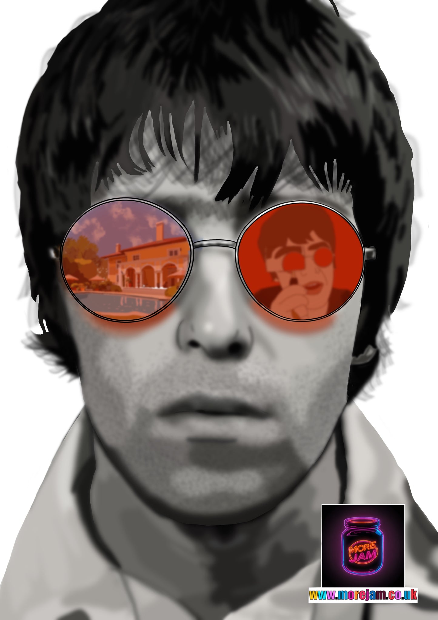 Oasis Liam Don’t Look Back In Anger Prints UK | Unique A4 Wall Art | More Jam