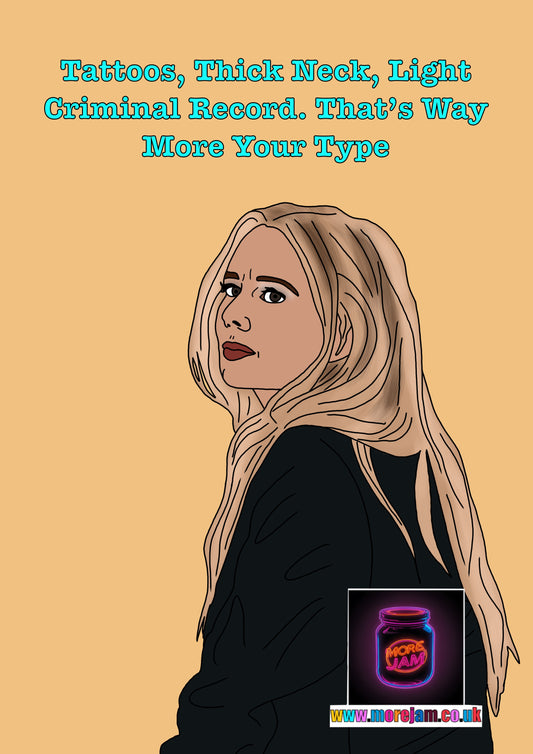 Morgan “Tattoos, Thick Neck, Light Criminal Record. That’s Way More Your Type ” Nobody Wants This Card | Comedy Netflix Series