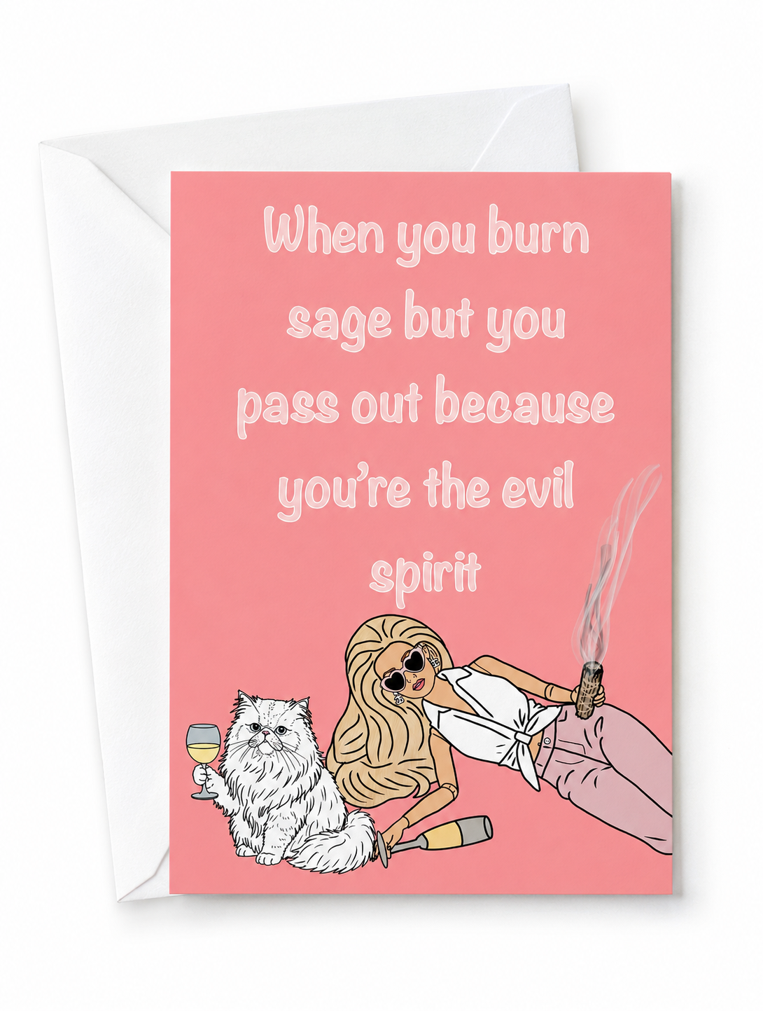 Burning Sage Barbie Card | Funny Birthday Card | More Jam