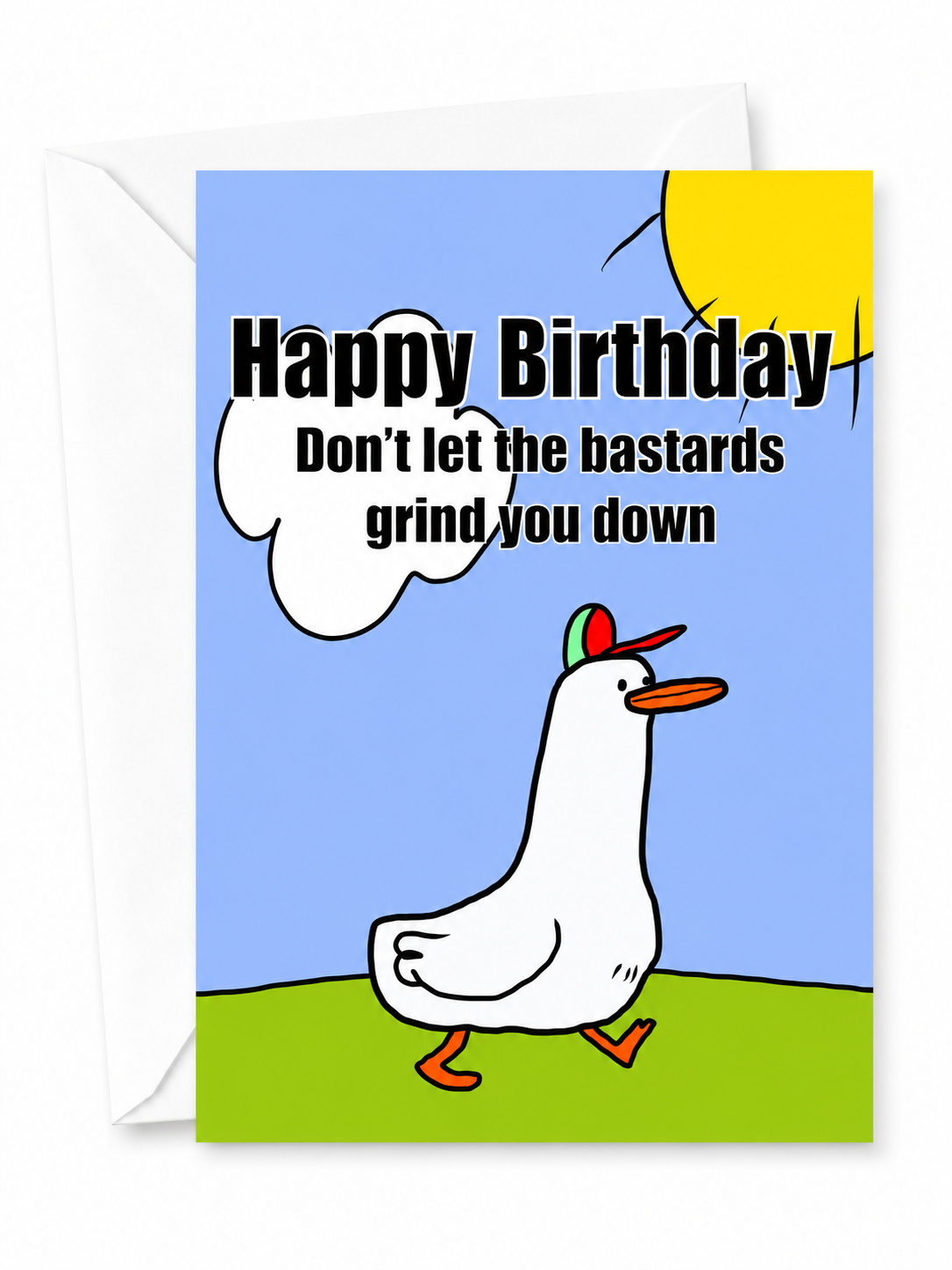 Don't Let The Bastards Grind You Down | Funny Birthday Card | More Jam
