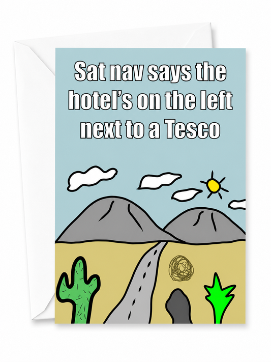 Sat Nav Problems Card | Funny Birthday Card | More Jam