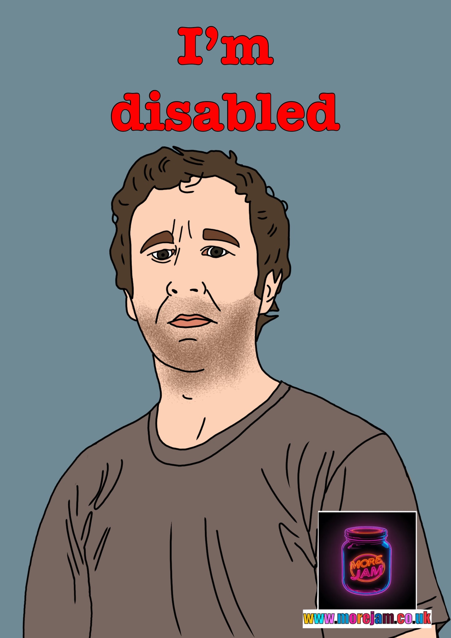 The IT Crowd Roy I’m Disabled Card | Channel 4 Comedy Series | More Jam