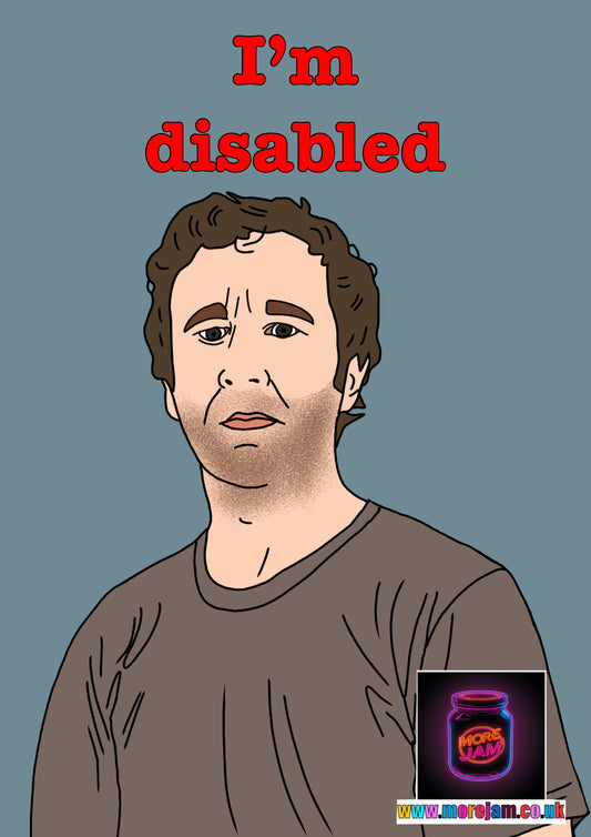 The IT Crowd Roy I’m Disabled Card | Channel 4 Comedy Series | More Jam