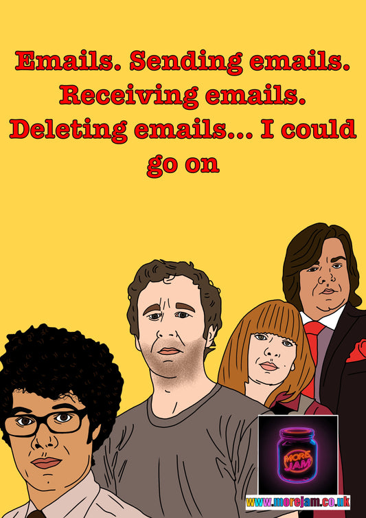 The IT Crowd Emails Card | Channel 4 Comedy Series | More Jam