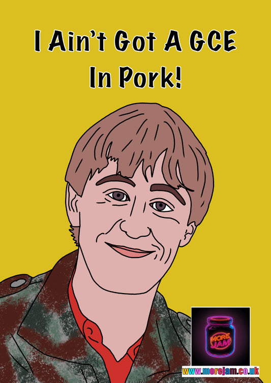 Rodney Trotter GCE In Pork | Funny BBC Comedy Only Fools & Horses Card | More Jam
