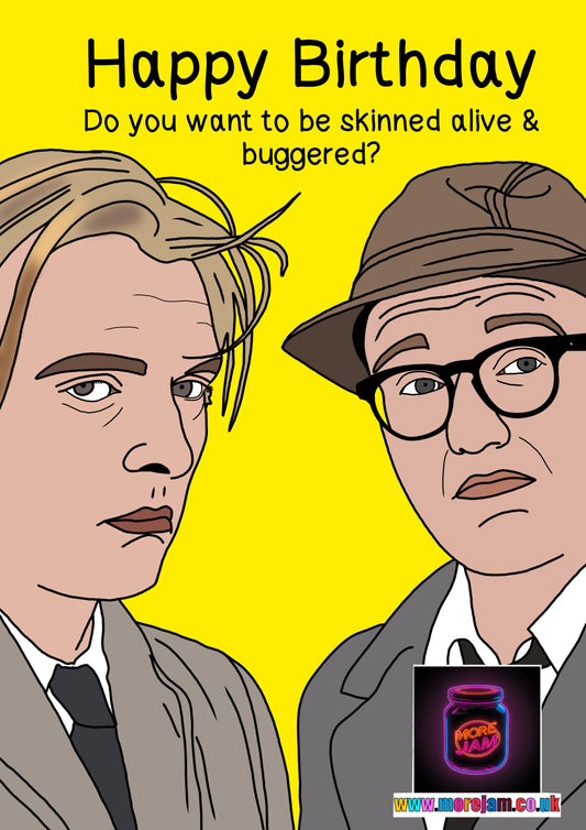 Bottom Skinned Alive Birthday Card Funny BBC Comedy | More Jam